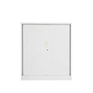 White Tambour Storage Cabinet