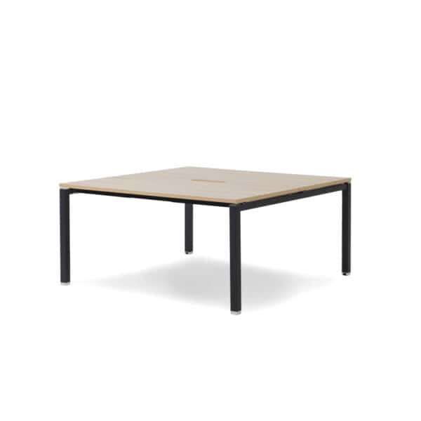 Runway 2 Seat Black Frame Workstation with no screen