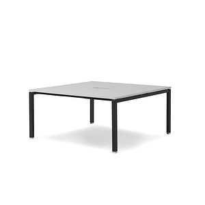 Runway 2 Seat Black Frame Workstation with no screen