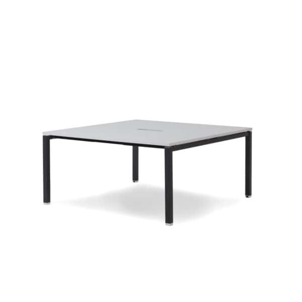 Runway 2 Seat Black Frame Workstation with no screen