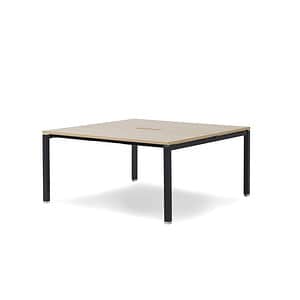 Runway 2 Seat Black Frame Workstation with no screen